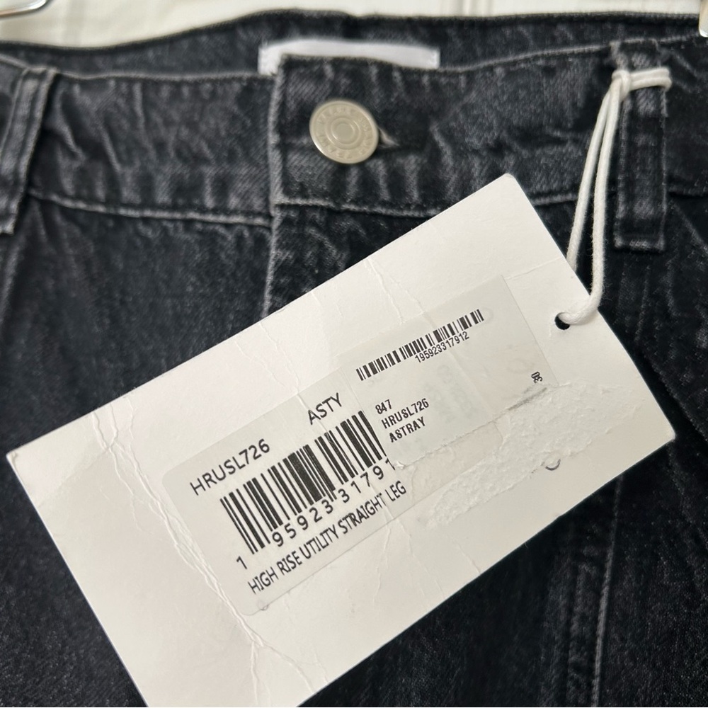 Frame High Rise Utility Straight Leg Jeans - Picture 8 of 15